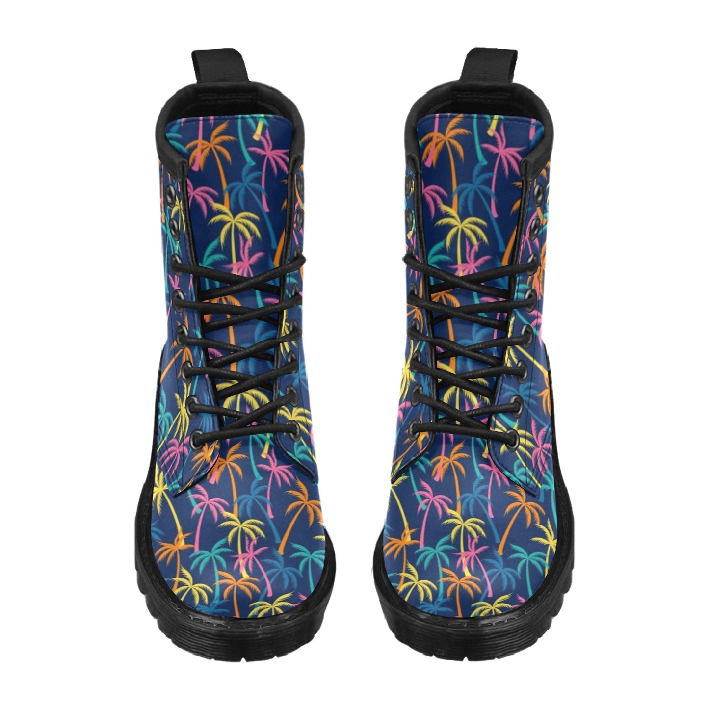 Palm Tree Pattern Print Design PT013 Women's Boots