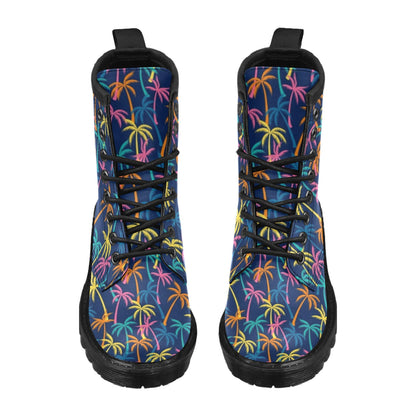 Palm Tree Pattern Print Design PT013 Women's Boots