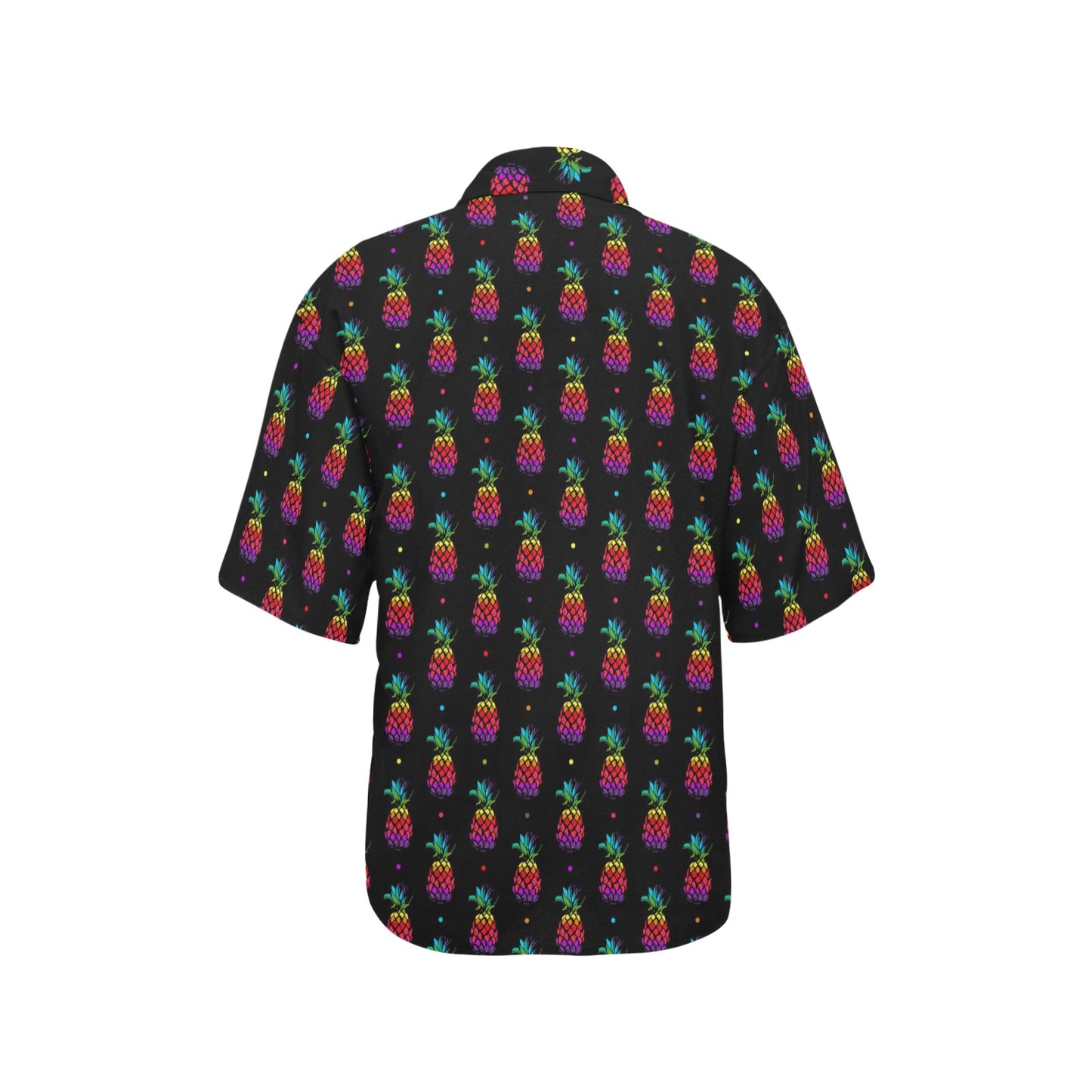 Pineapple Rainbow Dot Print Women's Hawaiian Shirt