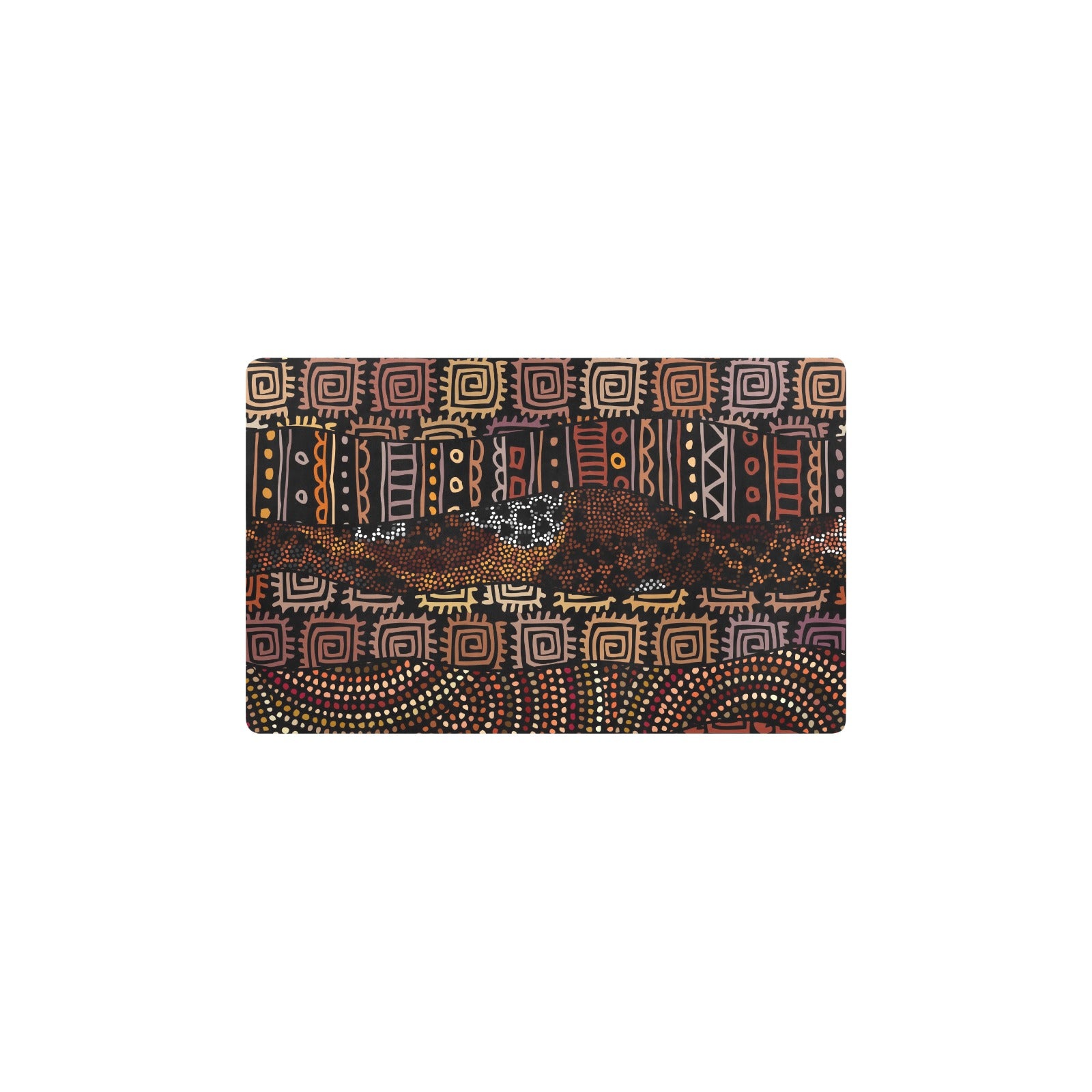 African Pattern Print Design 07 Kitchen Mat