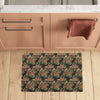 Horse Embroidery with Flower Design Kitchen Mat