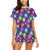 Firework Colorful Print Design LKS301 Women's Short Pajama Set