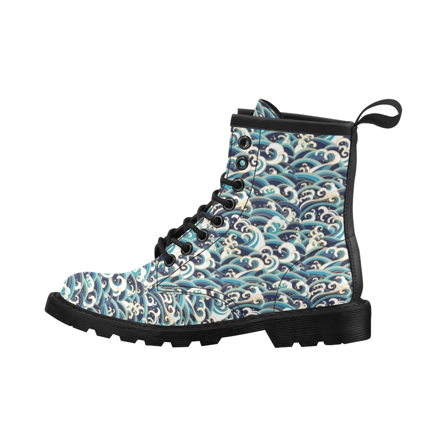 Surf Wave Pattern Women's Boots