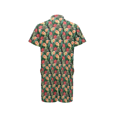 Cactus Pattern Print Design 06 Men's Romper