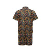 Chicken Embroidery Style Men's Romper