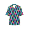 Surfboard Colorful Print Design LKS302 Women's Hawaiian Shirt