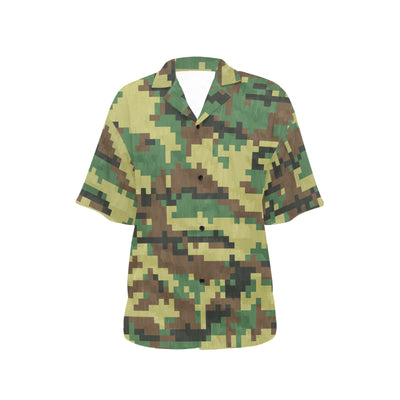 ACU Army Digital Pattern Print Design 02 Women's Hawaiian Shirt