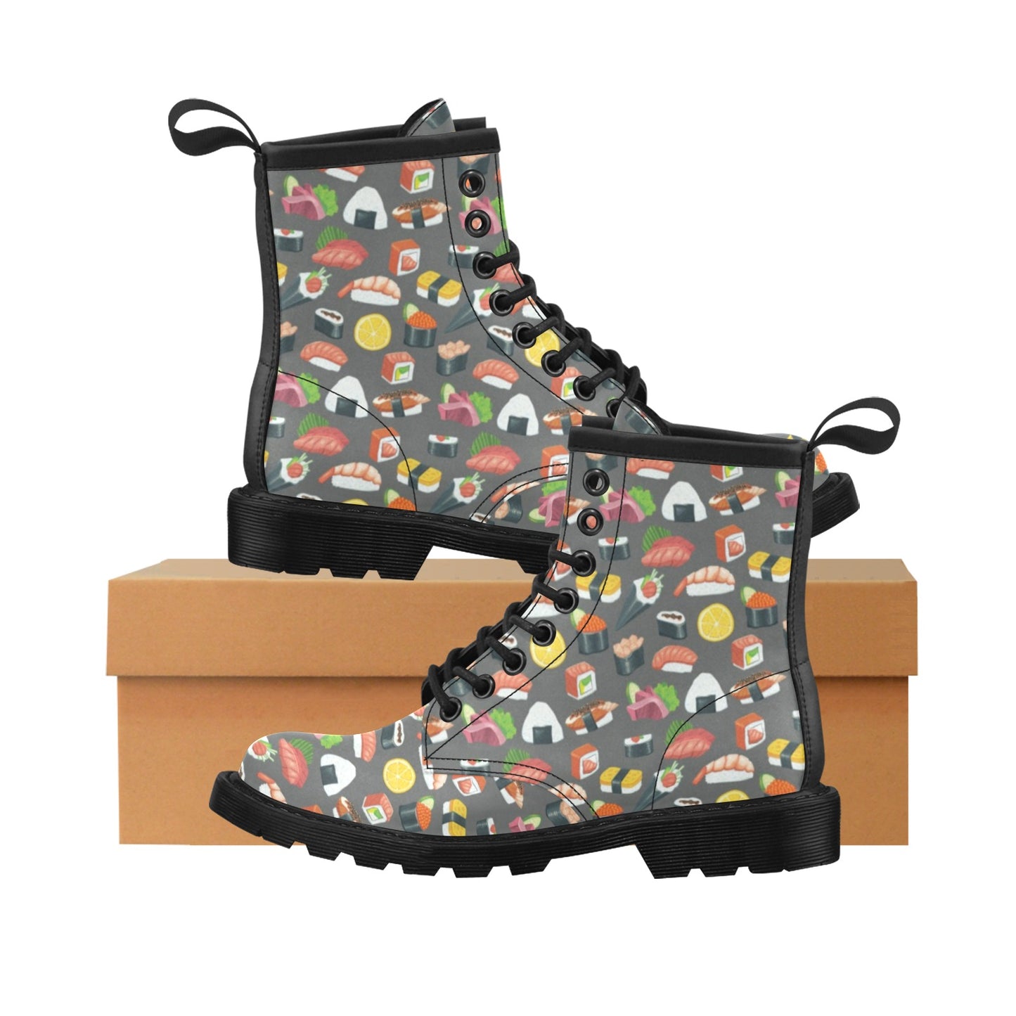 Sushi Print Design LKS302 Women's Boots