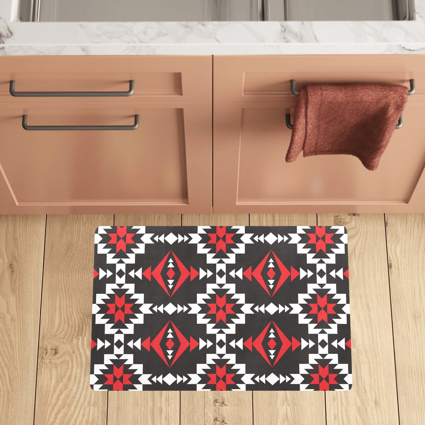 Navajo Pattern Print Design A02 Kitchen Mat