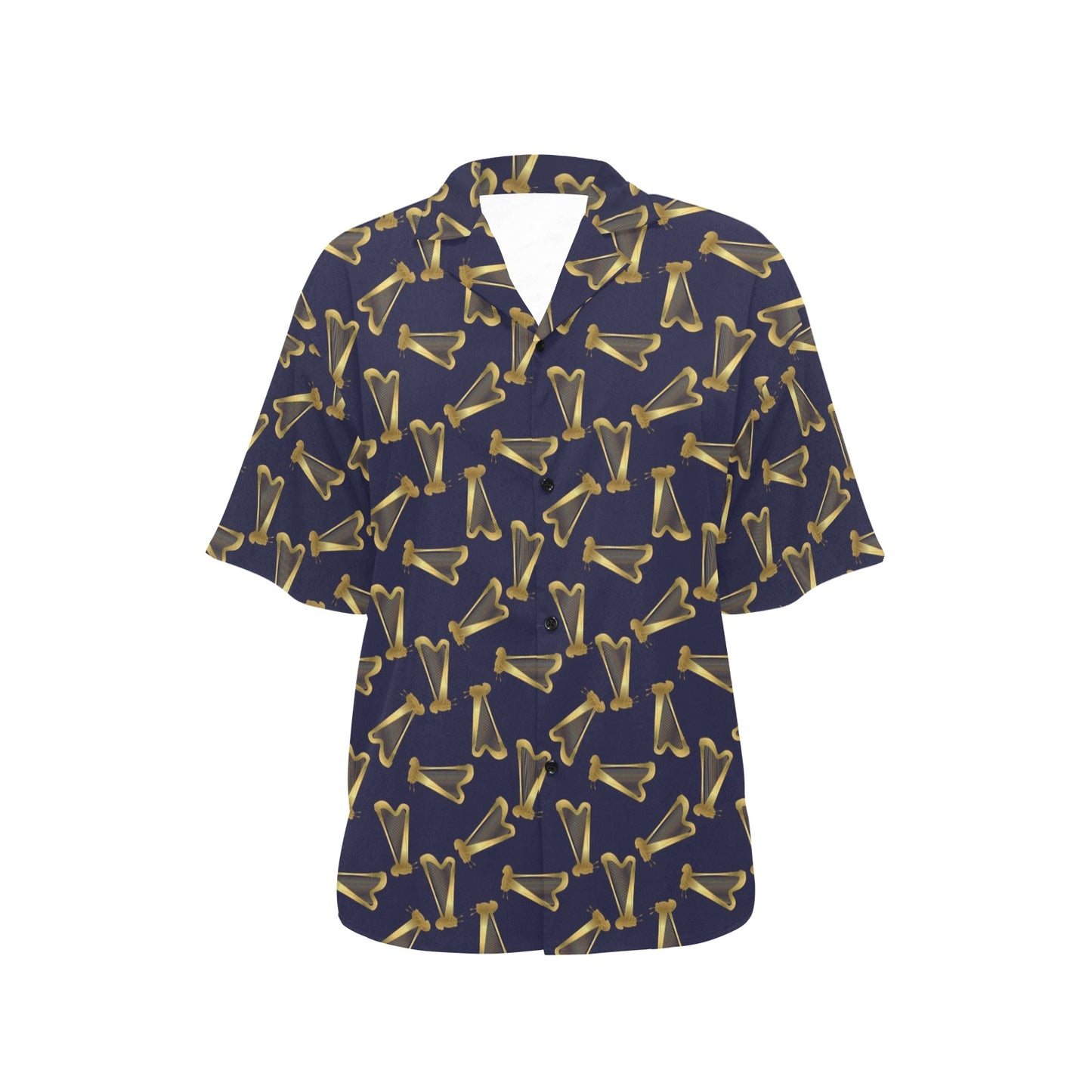 Harp Print Design LKS401 Women's Hawaiian Shirt