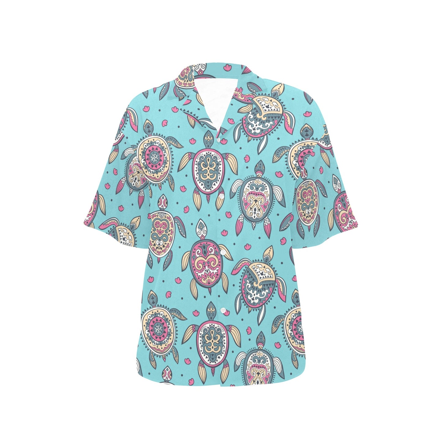 Sea Turtle Art Pattern Women's Hawaiian Shirt