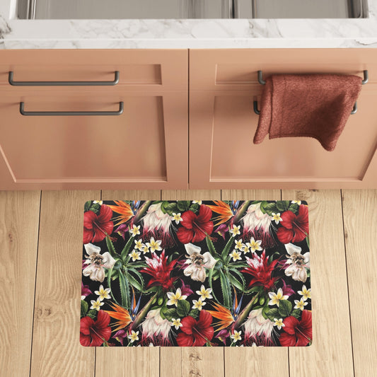 Summer Floral Pattern Print Design SF03 Kitchen Mat