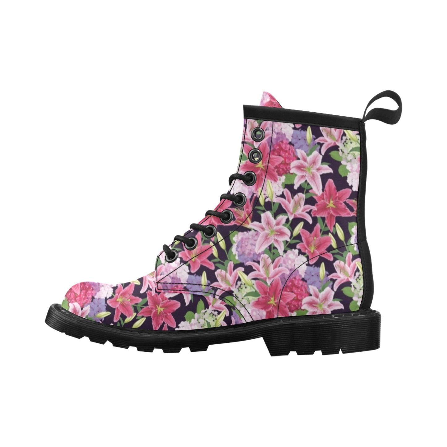Lily Pattern Print Design LY017 Women's Boots
