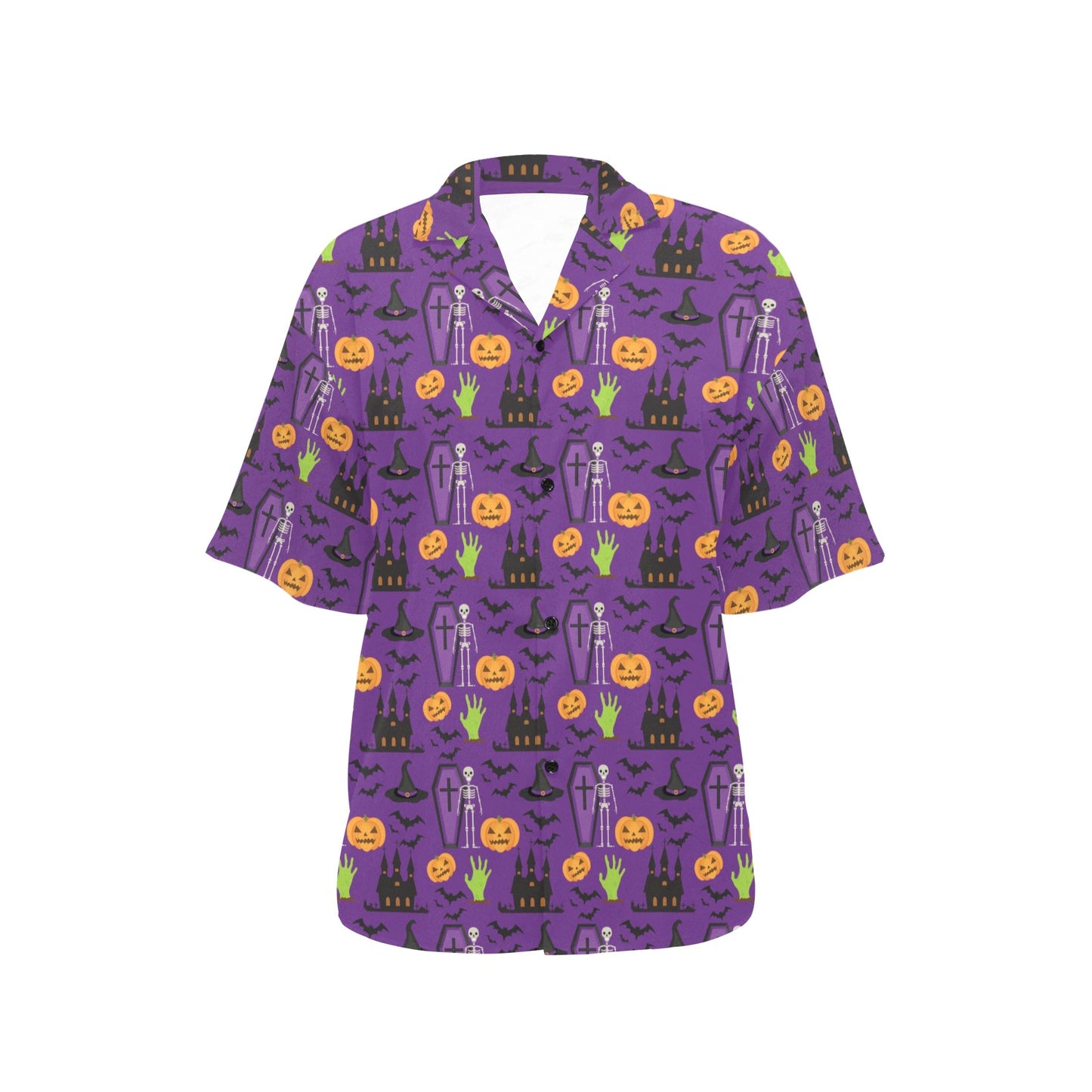Halloween Print Design LKS403 Women's Hawaiian Shirt