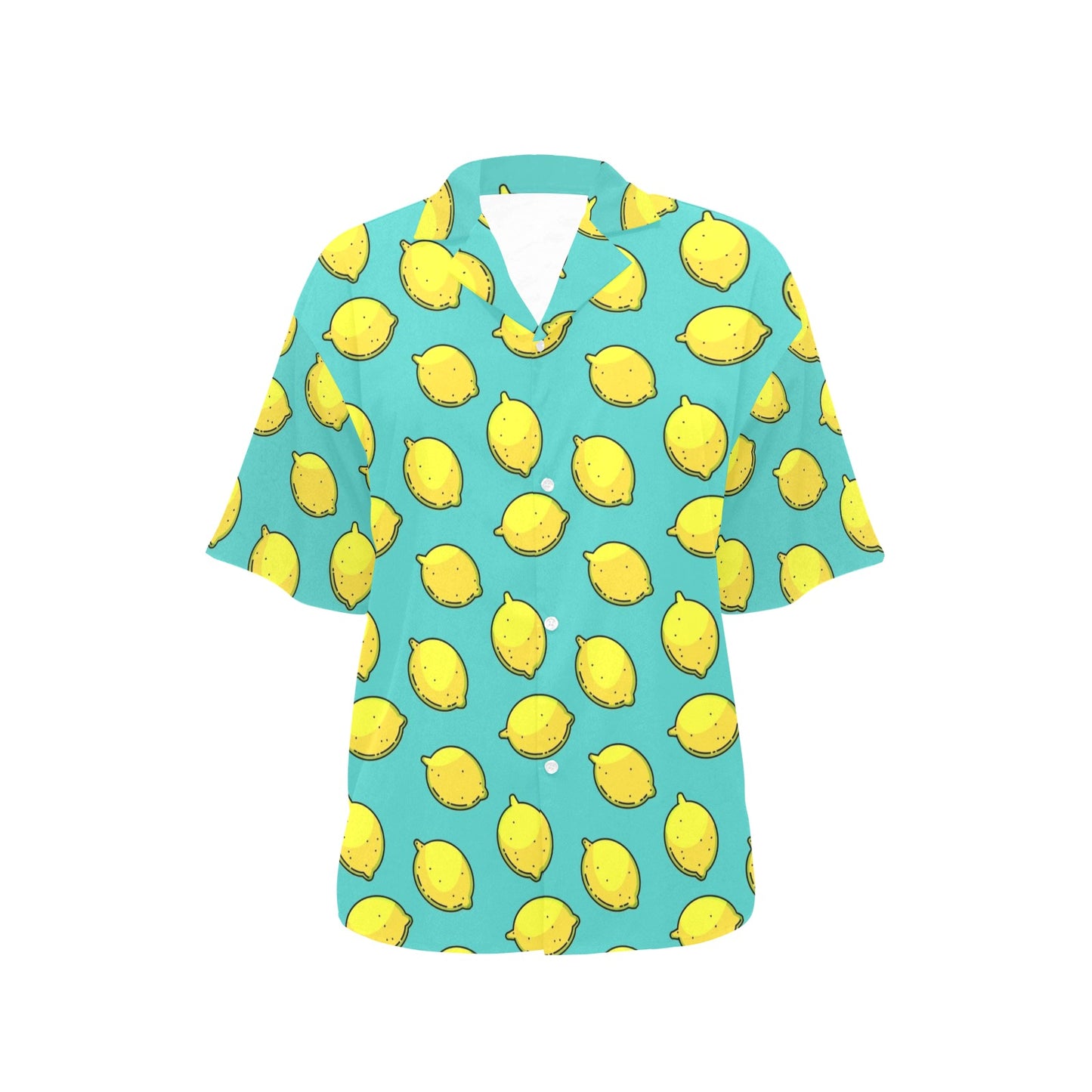 Lemon Pattern Print Design LM04 Women's Hawaiian Shirt