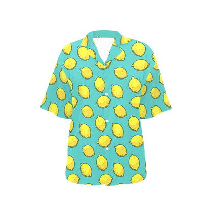 Lemon Pattern Print Design LM04 Women's Hawaiian Shirt