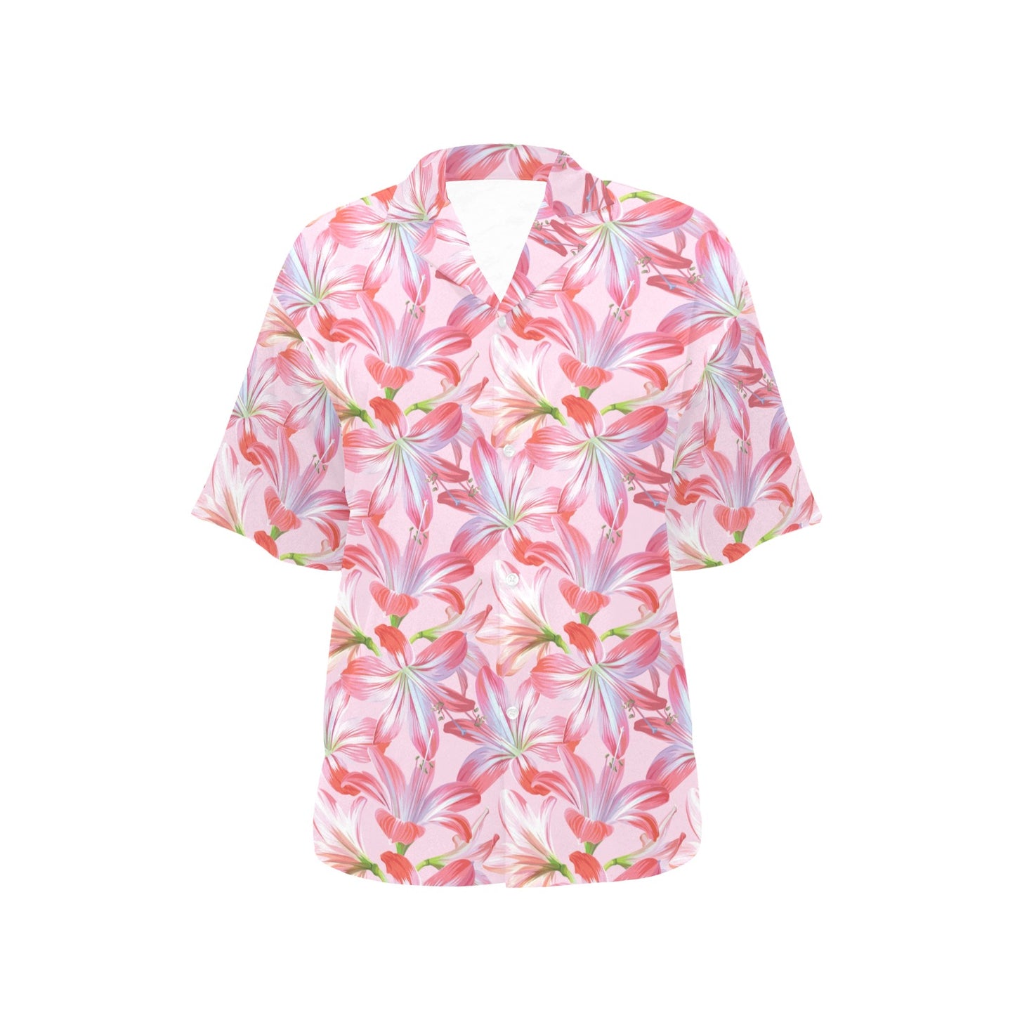 Amaryllis Pattern Print Design 02 Women's Hawaiian Shirt