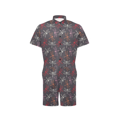 Dragonfly Pattern Print Design 01 Men's Romper