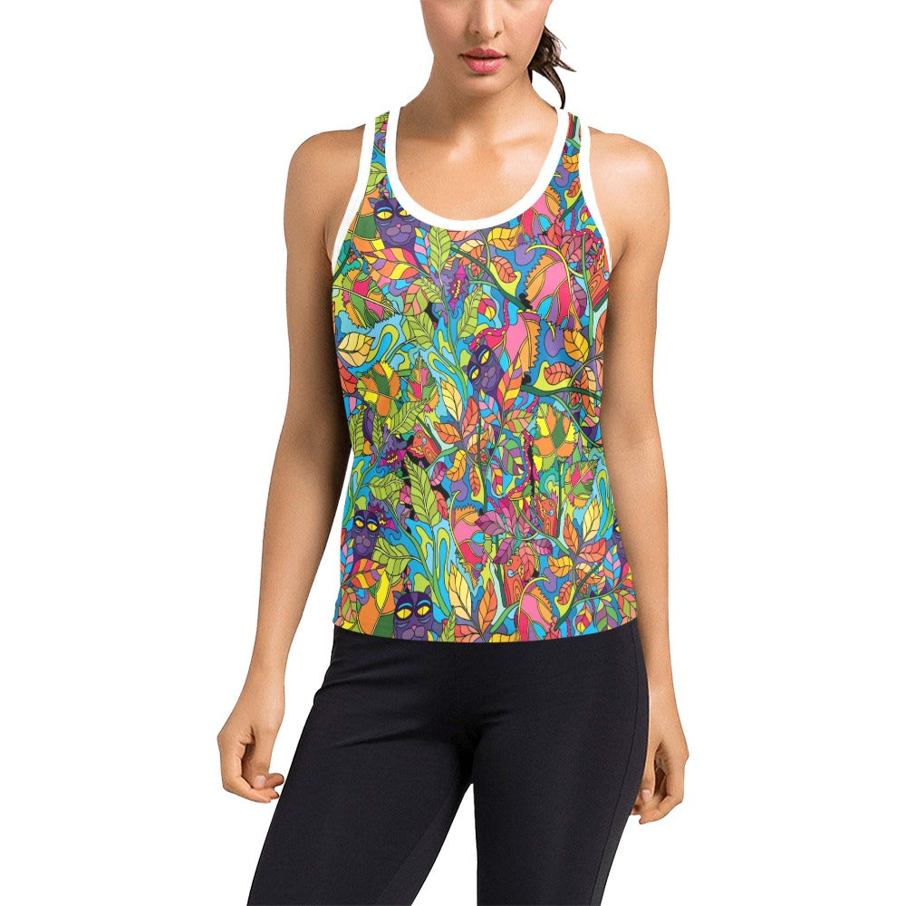 Trippy Print Design LKS301 Women's Racerback Tank Top