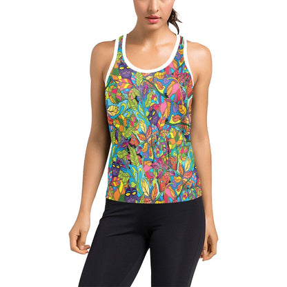 Trippy Print Design LKS301 Women's Racerback Tank Top