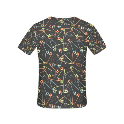 Safety Pin Print Design LKS301 Women's  T-shirt