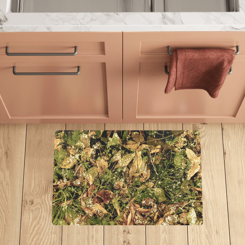 Camo Realistic Tree Forest Texture Print Kitchen Mat