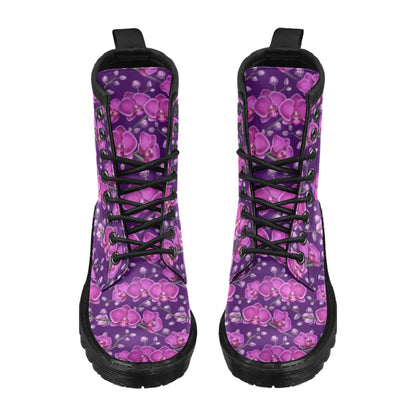 Orchid Purple Pattern Print Design OR02 Women's Boots
