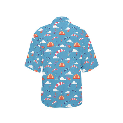 Skydiving Pattern Print Design 03 Women's Hawaiian Shirt