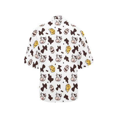 Cow Pattern Print Design 06 Women's Hawaiian Shirt