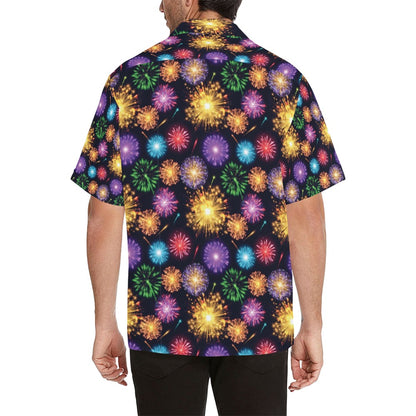 Firework Print Design LKS305 Men's Hawaiian Shirt