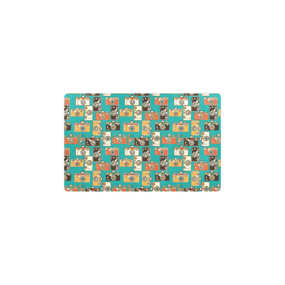Camera Pattern Print Design 02 Kitchen Mat