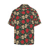 Sugar Skull Red Rose Print Design LKS301 Men's Hawaiian Shirt