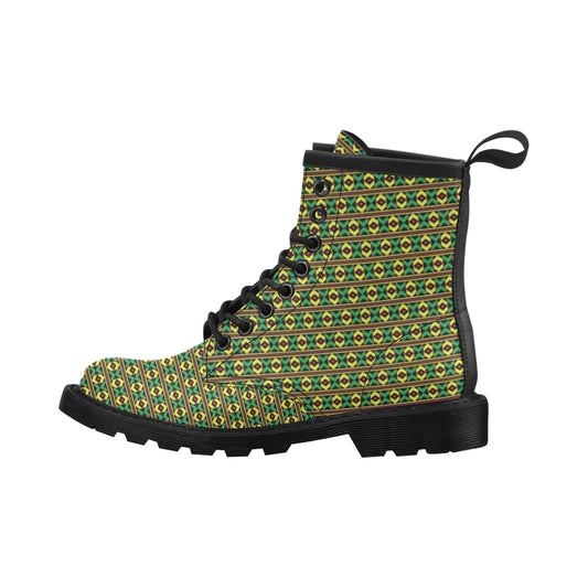 African Geometric Print Pattern Women's Boots