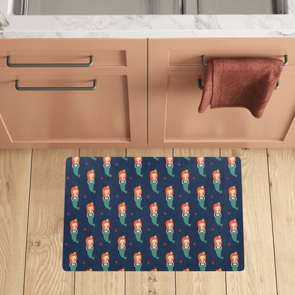 Mermaid Girl Pattern Print Design 01 Kitchen Mat