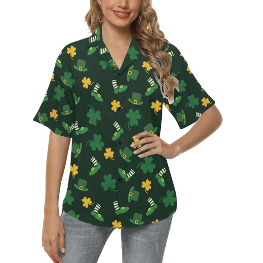 St Patricks Day Print Design LKS306 Women's Hawaiian Shirt