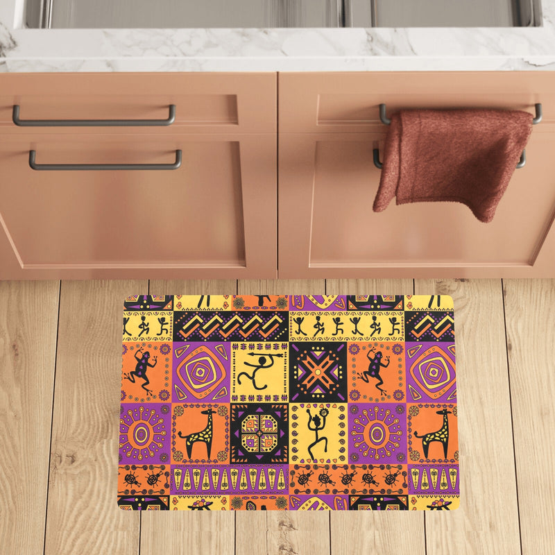 African Pattern Print Design 02 Kitchen Mat