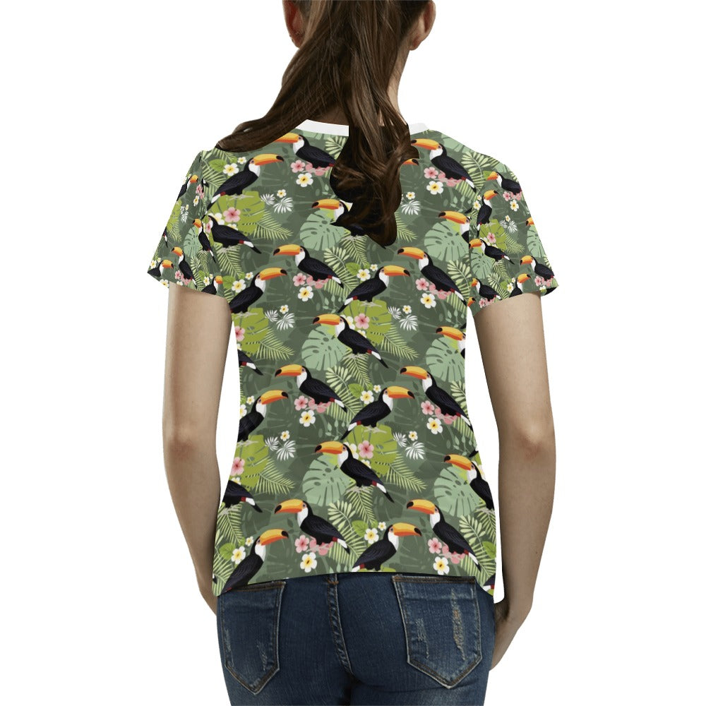 Toucan Print Design LKS304 Women's  T-shirt