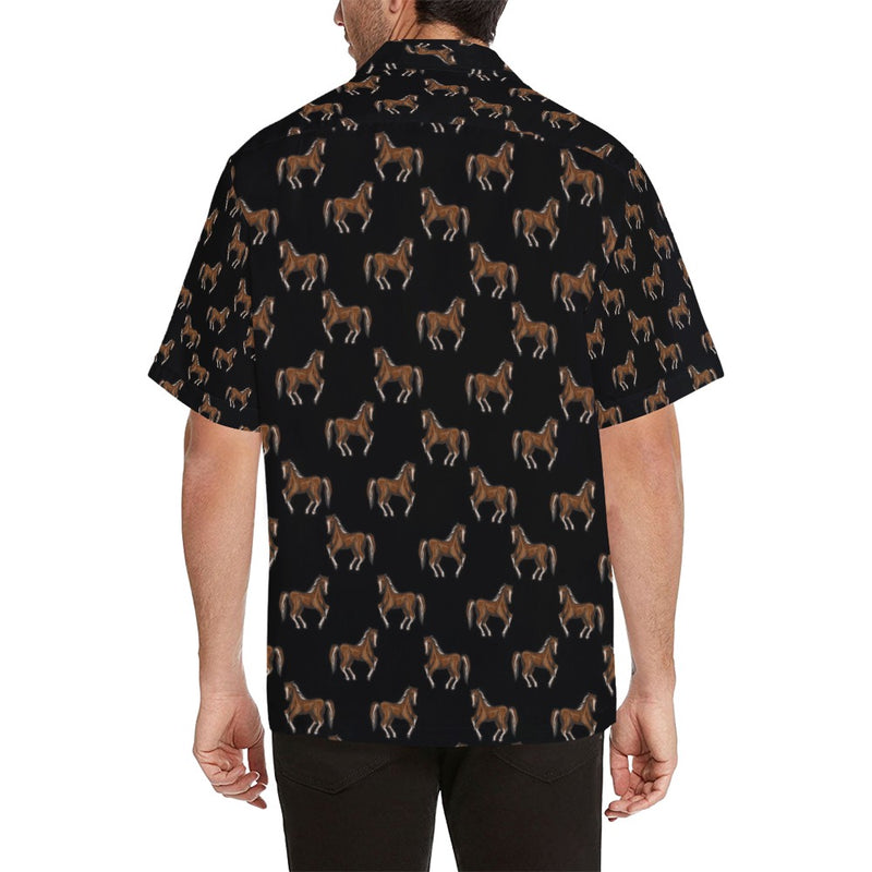 Horse Print Design LKS3010 Men's Hawaiian Shirt