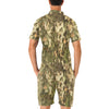 Camo Realistic Tree Texture Print Men's Romper