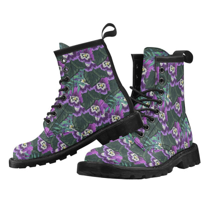 Pansy Pattern Print Design PS07 Women's Boots