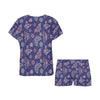 Butterfly Print Design LKS303 Women's Short Pajama Set