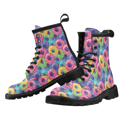Donut Pattern Print Design DN010 Women's Boots