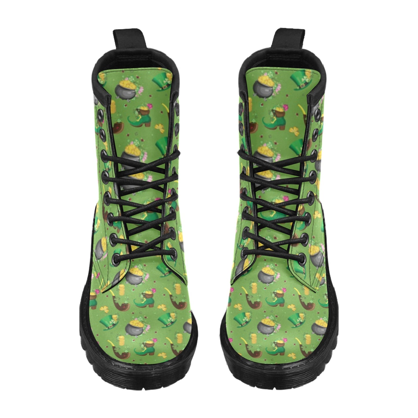 Shamrock Saint Patrick's Day Print Design LKS306 Women's Boots
