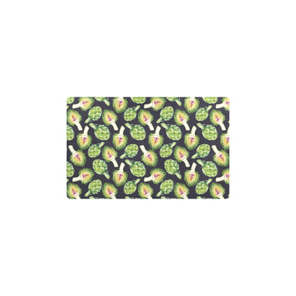 Artichoke Pattern Print Design 01 Kitchen Mat