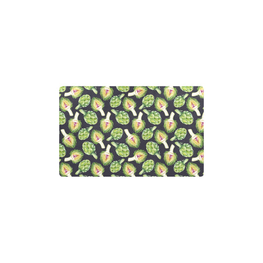 Artichoke Pattern Print Design 01 Kitchen Mat