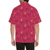 Hibiscus Red Pattern Print LKS308 Men's Hawaiian Shirt