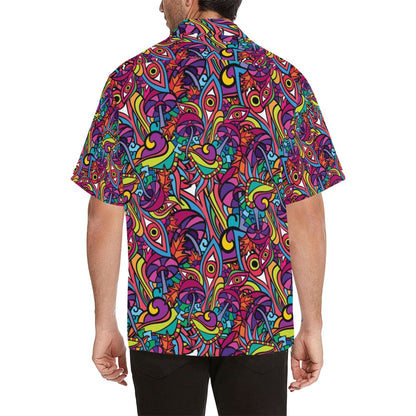 Trippy Print Design LKS302 Men's Hawaiian Shirt