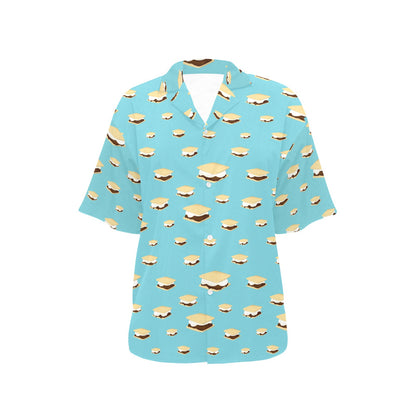 S_Mores Print Design LKS302 Women's Hawaiian Shirt