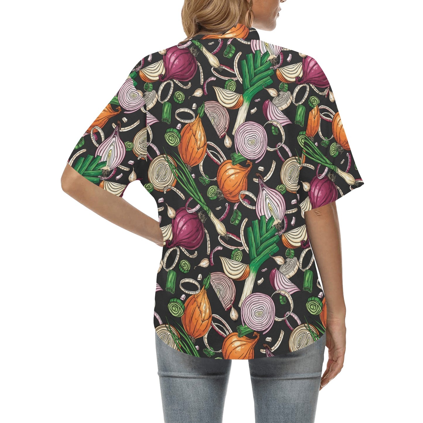 Onion Pattern Print Design A03 Women's Hawaiian Shirt