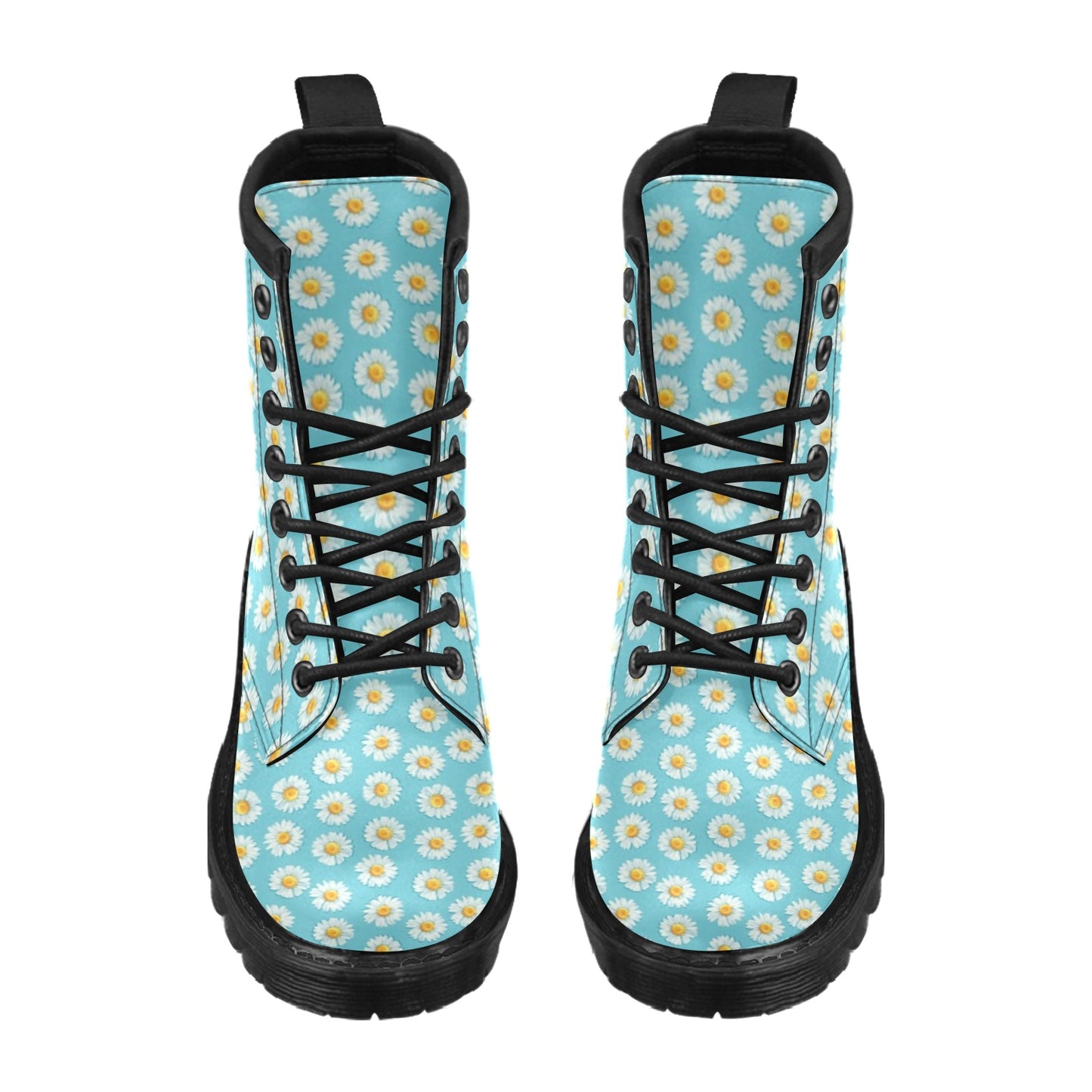 Daisy Pattern Print Design DS03 Women's Boots